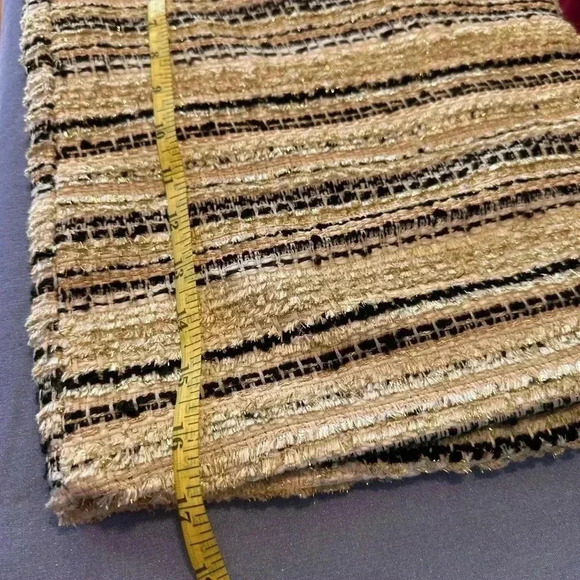 Lulu's Gold and Black Striped A-Line Mini Skirt - Picture 4 of 6